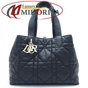 Christian Dior Toujours Handbag Cannage Calfskin Black